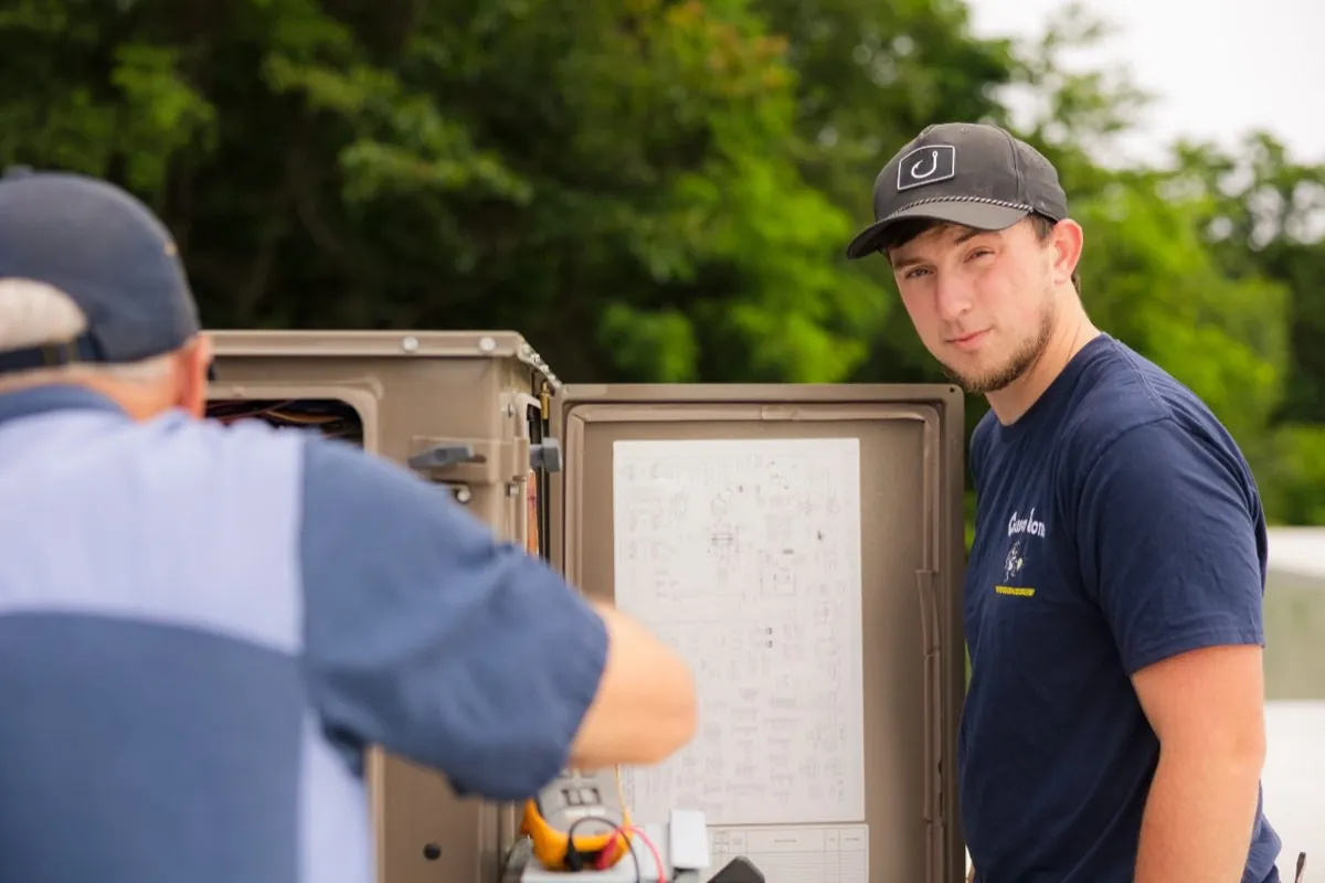 Callison electrician responding to an emergency electrical call in Augusta County, Virginia